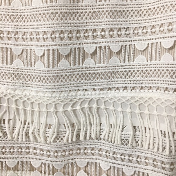 NWT Greylin White Fringe Blouse - Picture 3 of 5